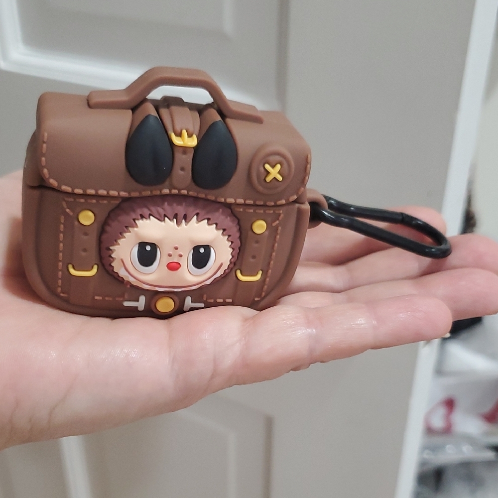 Brown Cartoon Character Keychain Holder